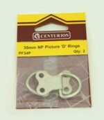35mm Nickel Plated Large Picture D Rings