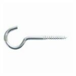 60mm x 10mm Zinc Plated Screw Hooks
