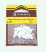 White Push In Shelf Support