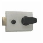 90mm White PB Deadlocking Cylinder Rim Nightlatch