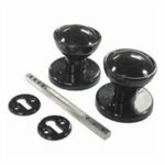 Brown Plastic Rim Mortice Knob Set
