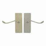 100mm Polished Brass Victorian Scroll Lever Latch Handle