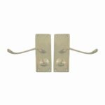 100mm Polished Brass Victorian Scroll Privacy Handle