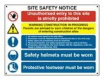 800 x 600mm Composite Site Safety Notice
