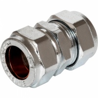 15MM Chrome Compression Straight Coupling